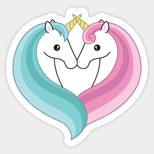 Unicorn heart Sticker